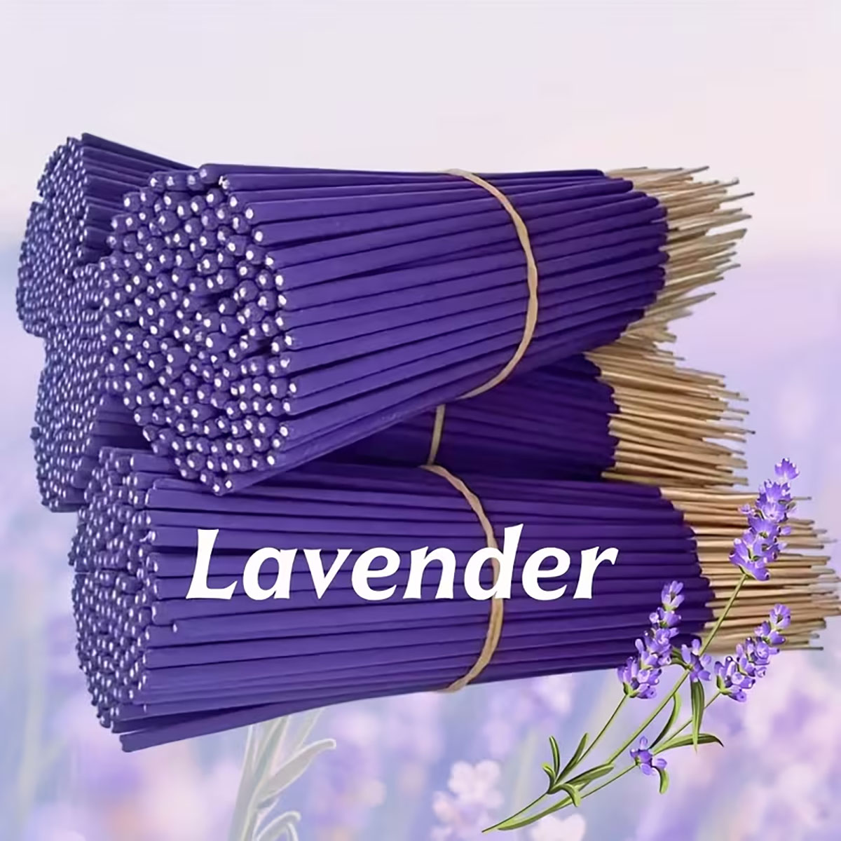 Home Office Yoga Room - Lavanta Premium Aromaterapi Tütsü Çubukları, 8'li