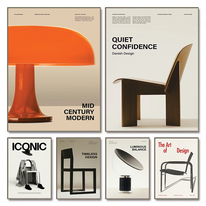 Home Office Icon - Minimalist Bauhaus İkonik Orta Yüzyıl Sandalyeleri