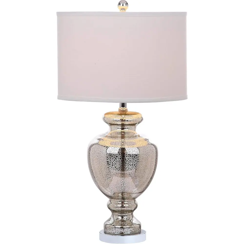 Home Office Living Room - Mercury Silver Crackle Glass 28 inç