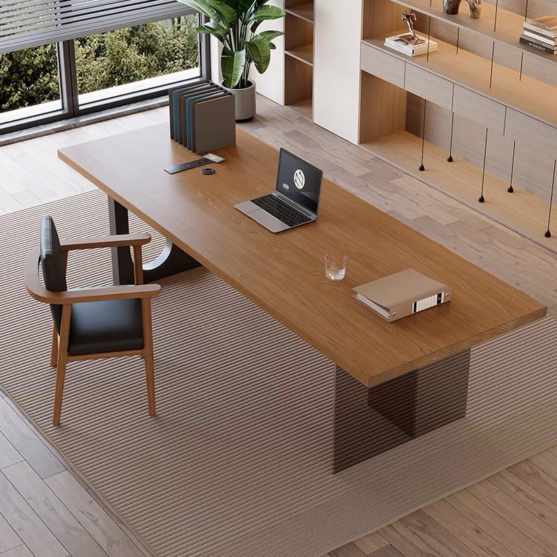 Home Office Living Room - İtalyan Akrilik Yüzer Ahşap Ofis Masası