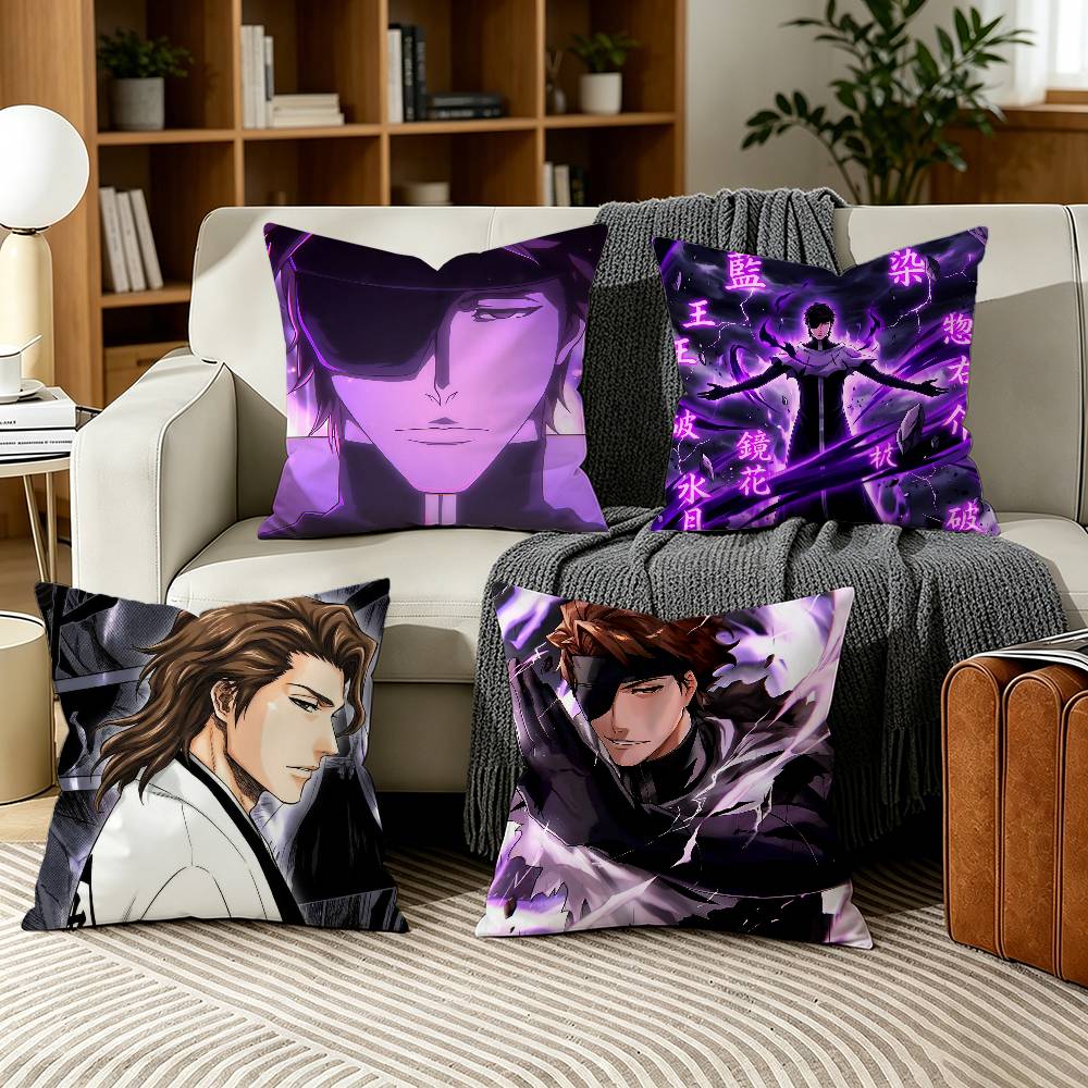 Home Office Bleaching - B-Bleach Anime Aizen Yastık Kılıfı Kanepe