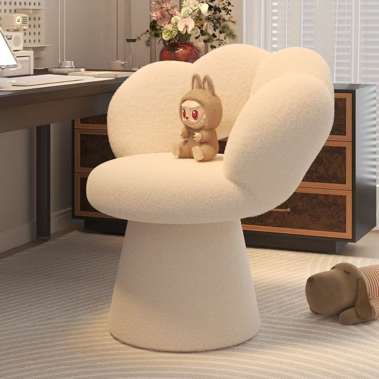 Home Office Living Room - Bel Desteği ile Ergonomik Ev Ofis