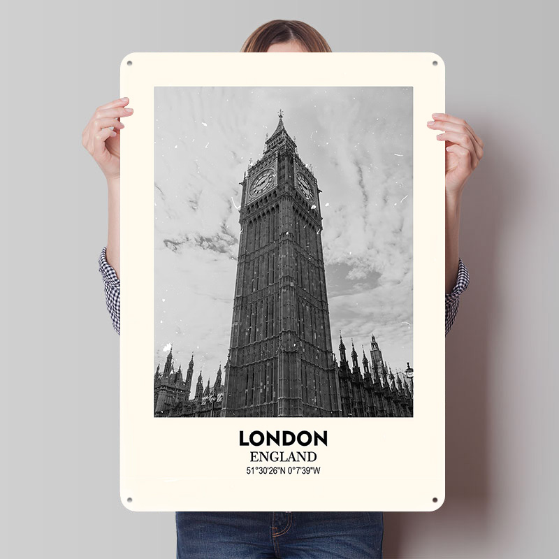 Home Office Of London - Londra Big Ben Baskılı Poster Özelleştirilmiş