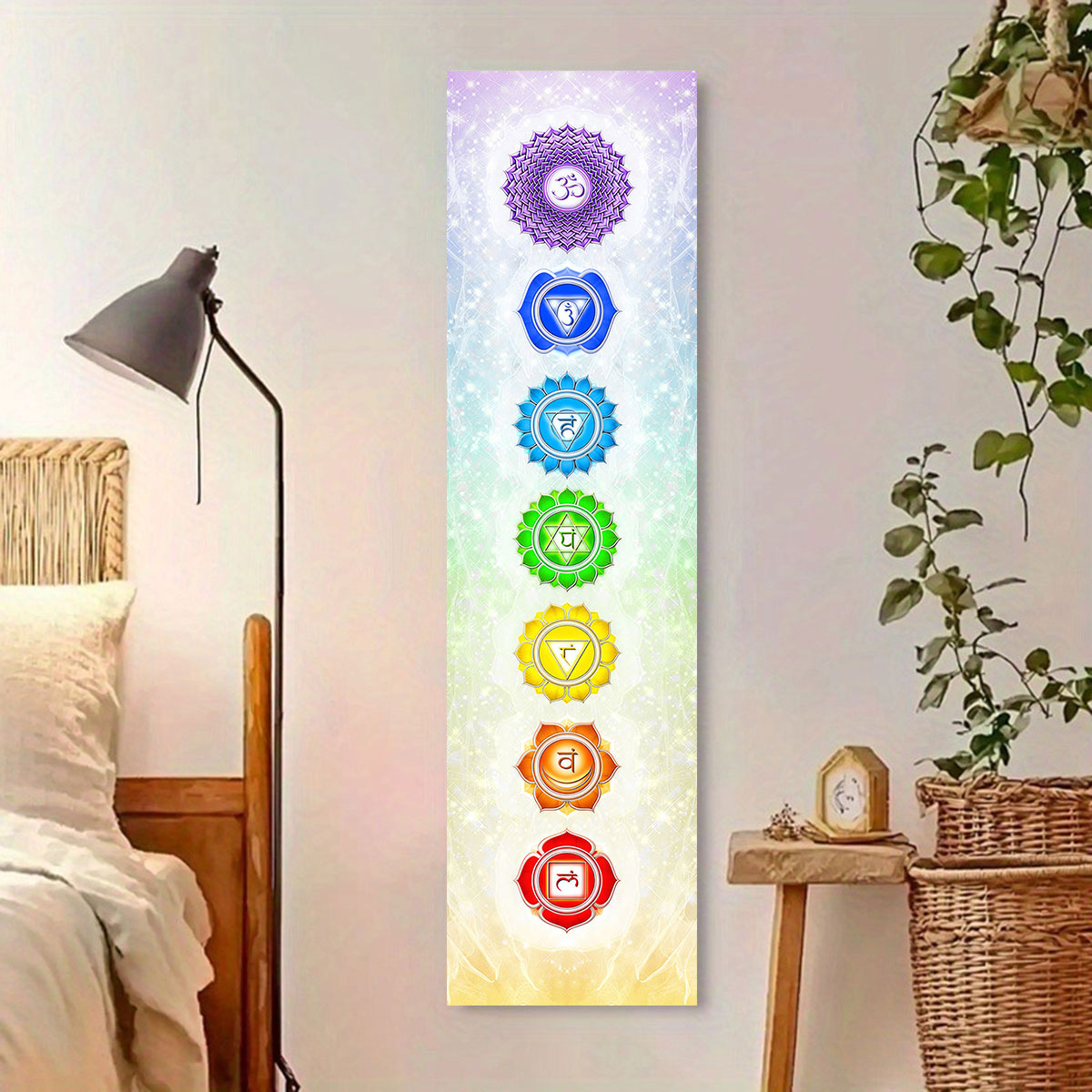 Renkli Mandala Çakra Gökkuşağı - Home Office Yoga Room incelemesi ve fiyatı